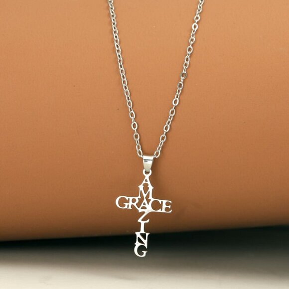 3 piece Silver Christian Women's Stainless Steel  Faith Related necklaces - Picture 3 of 11